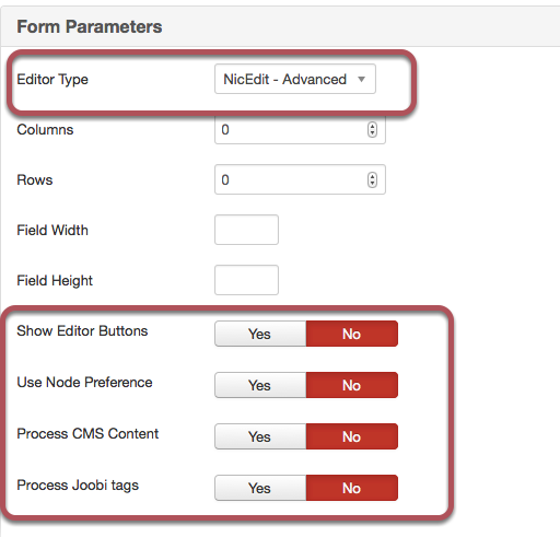 field-form-parameters