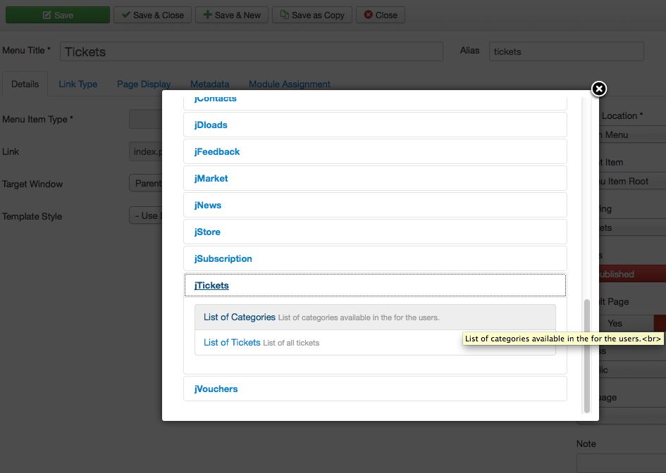ticket-menu-joomla